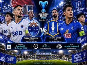 วิเคราะห์บอลวันนี้ ไลออน ซิตี้ เซเลอร์ส พบ บีจี ปทุม ยูไนเต็ด เอเอฟซี แชมเปียนส์ ลีก ทู